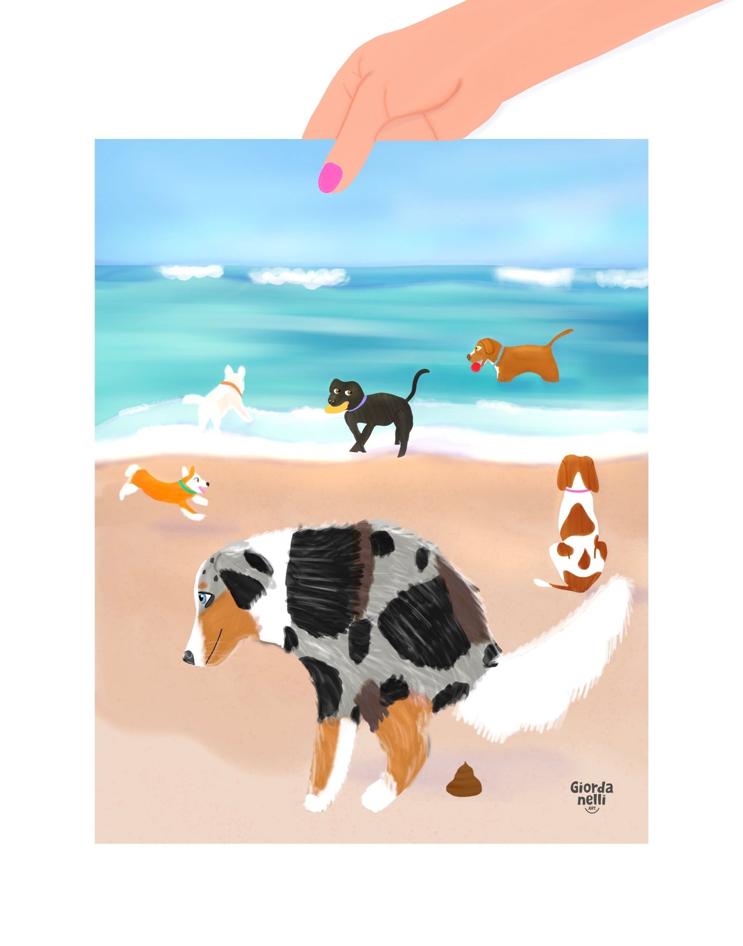 Chicago Dogs - O.G.: Dog Beach - Giordanelli Art