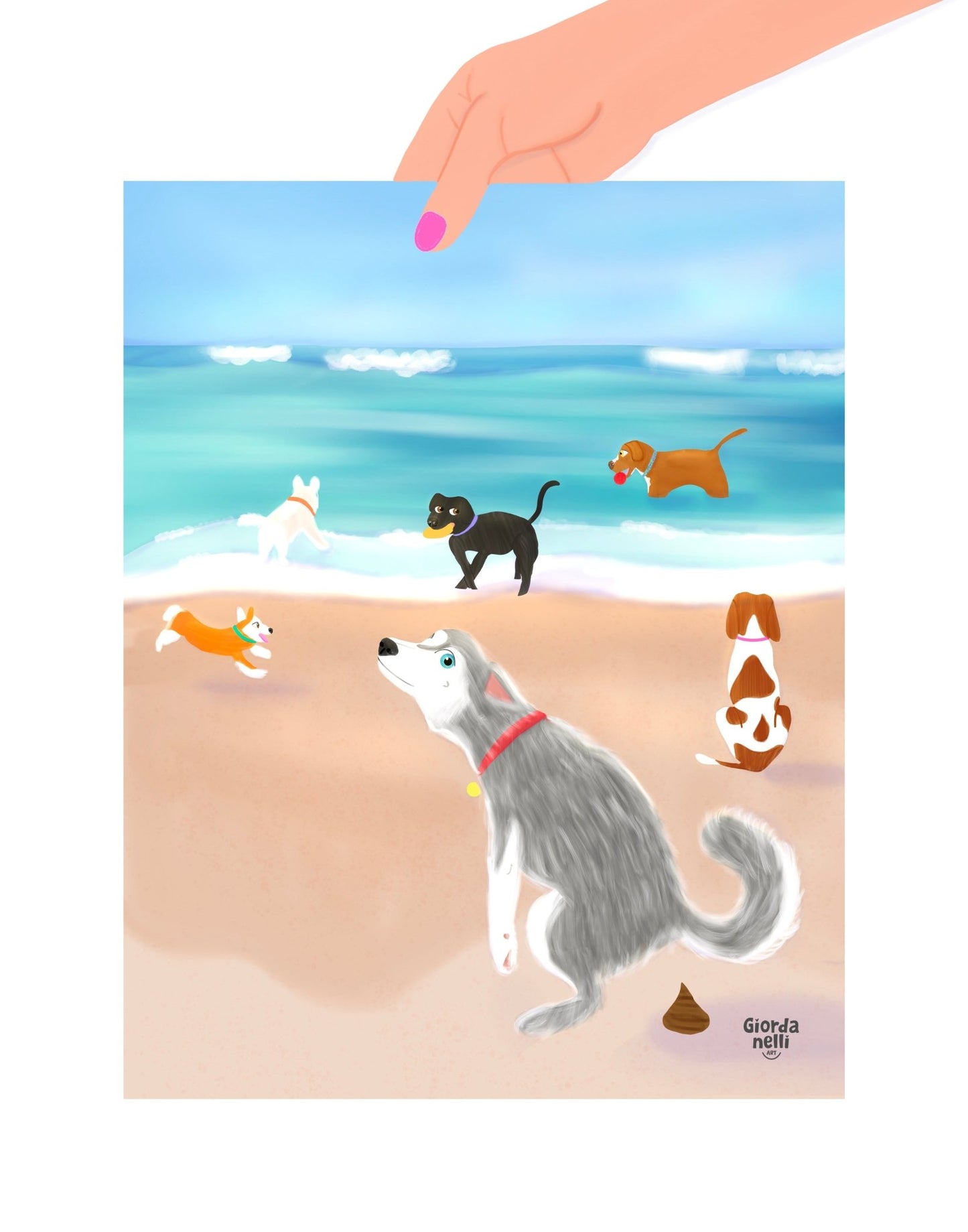 Chicago Dogs - O.G.: Dog Beach - Giordanelli Art