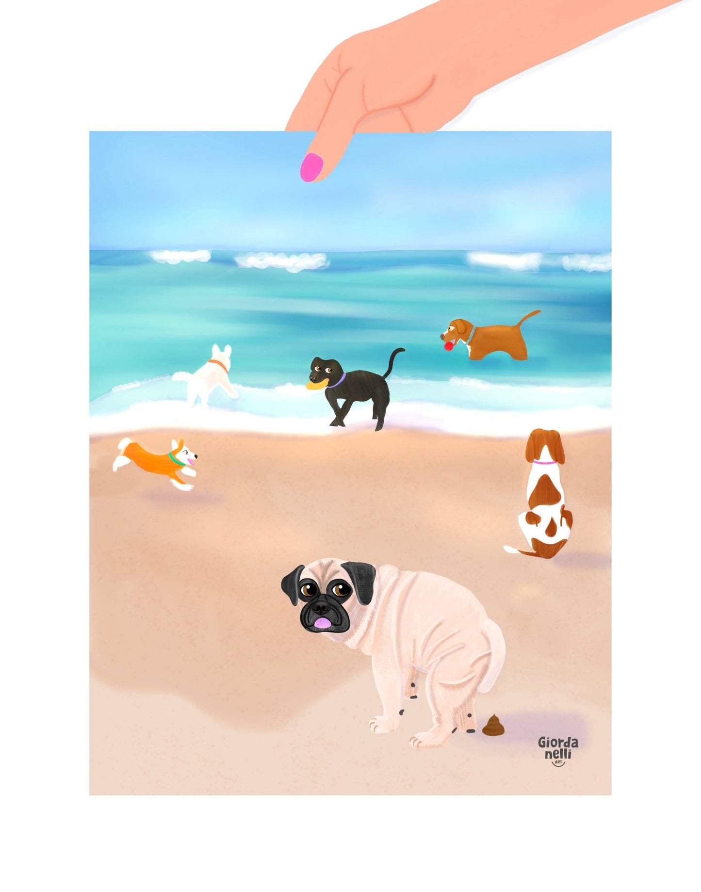 Chicago Dogs - O.G.: Dog Beach - Giordanelli Art