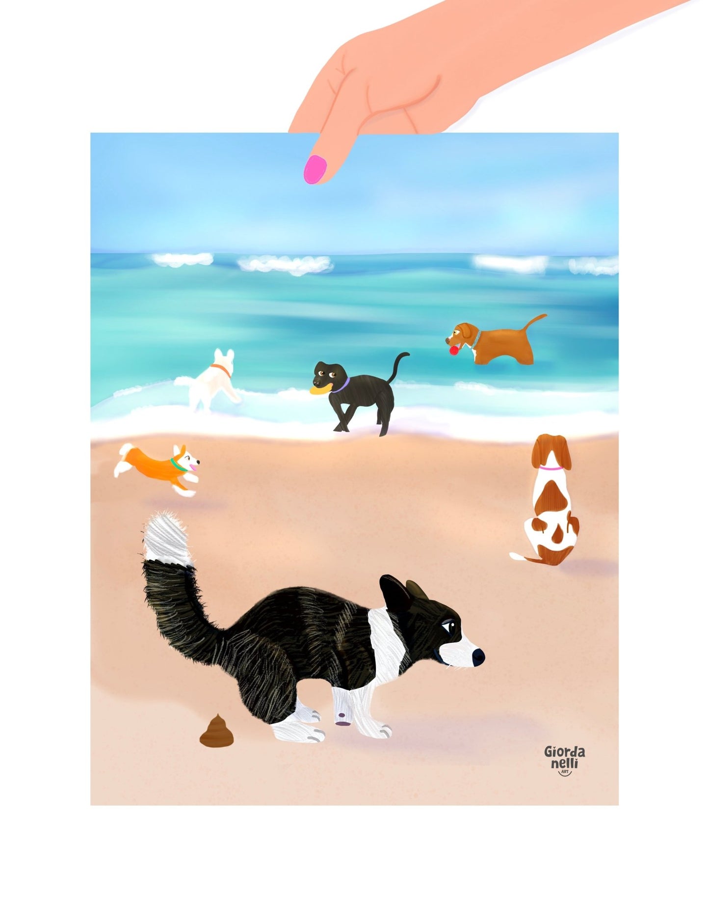 Chicago Dogs - O.G.: Dog Beach - Giordanelli Art