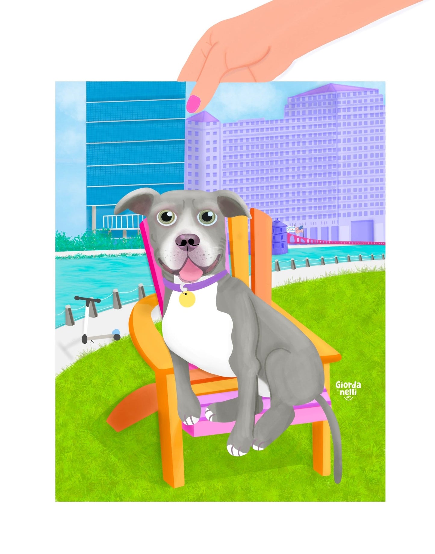 Chicago Dogs - Sit & Stay: Summer Edition (Limited Release) - Giordanelli Art