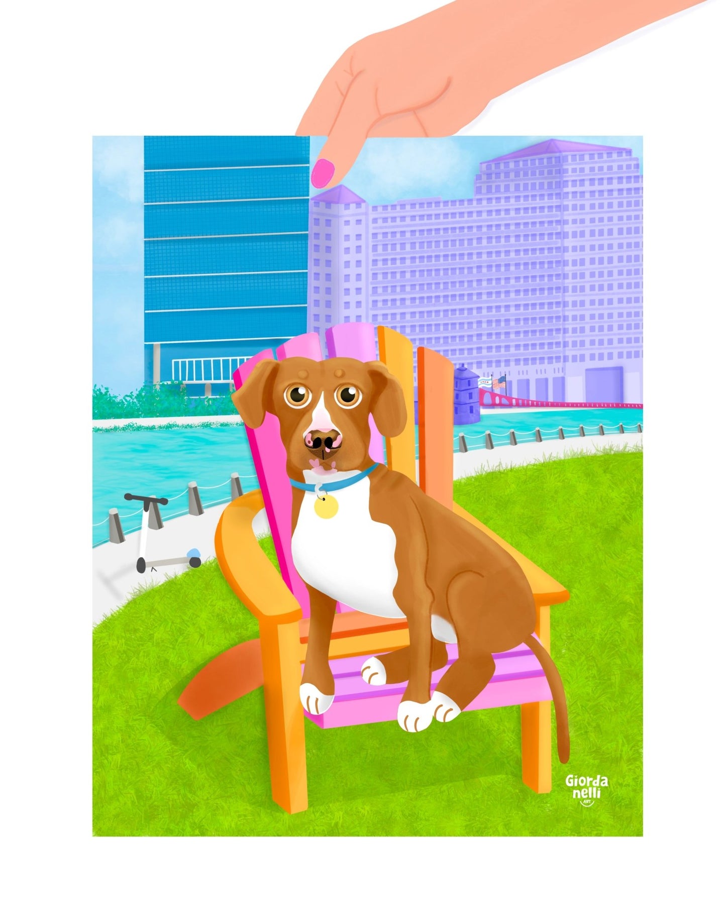 Chicago Dogs - Sit & Stay: Summer Edition (Limited Release) - Giordanelli Art