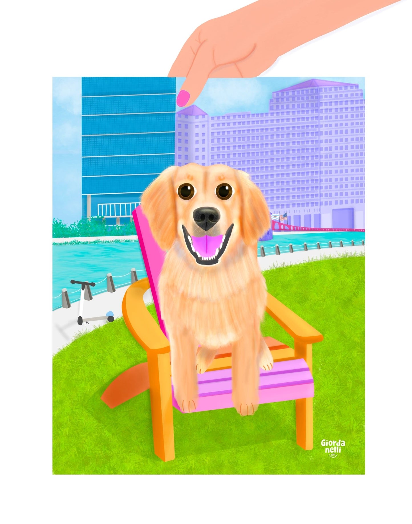 Chicago Dogs - Sit & Stay: Summer Edition (Limited Release) - Giordanelli Art