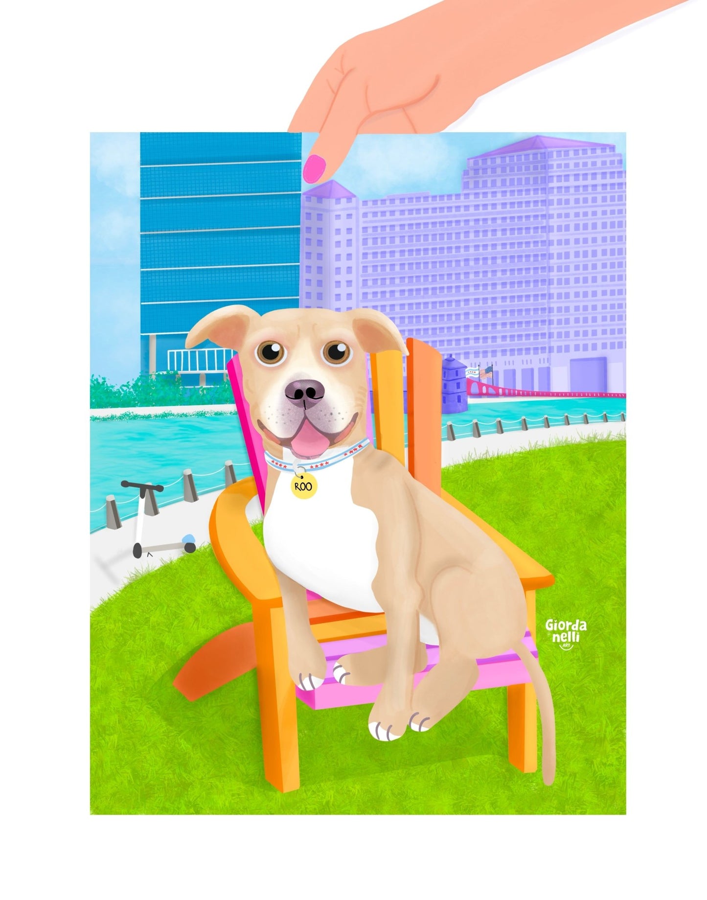 Chicago Dogs - Sit & Stay: Summer Edition (Limited Release) - Giordanelli Art