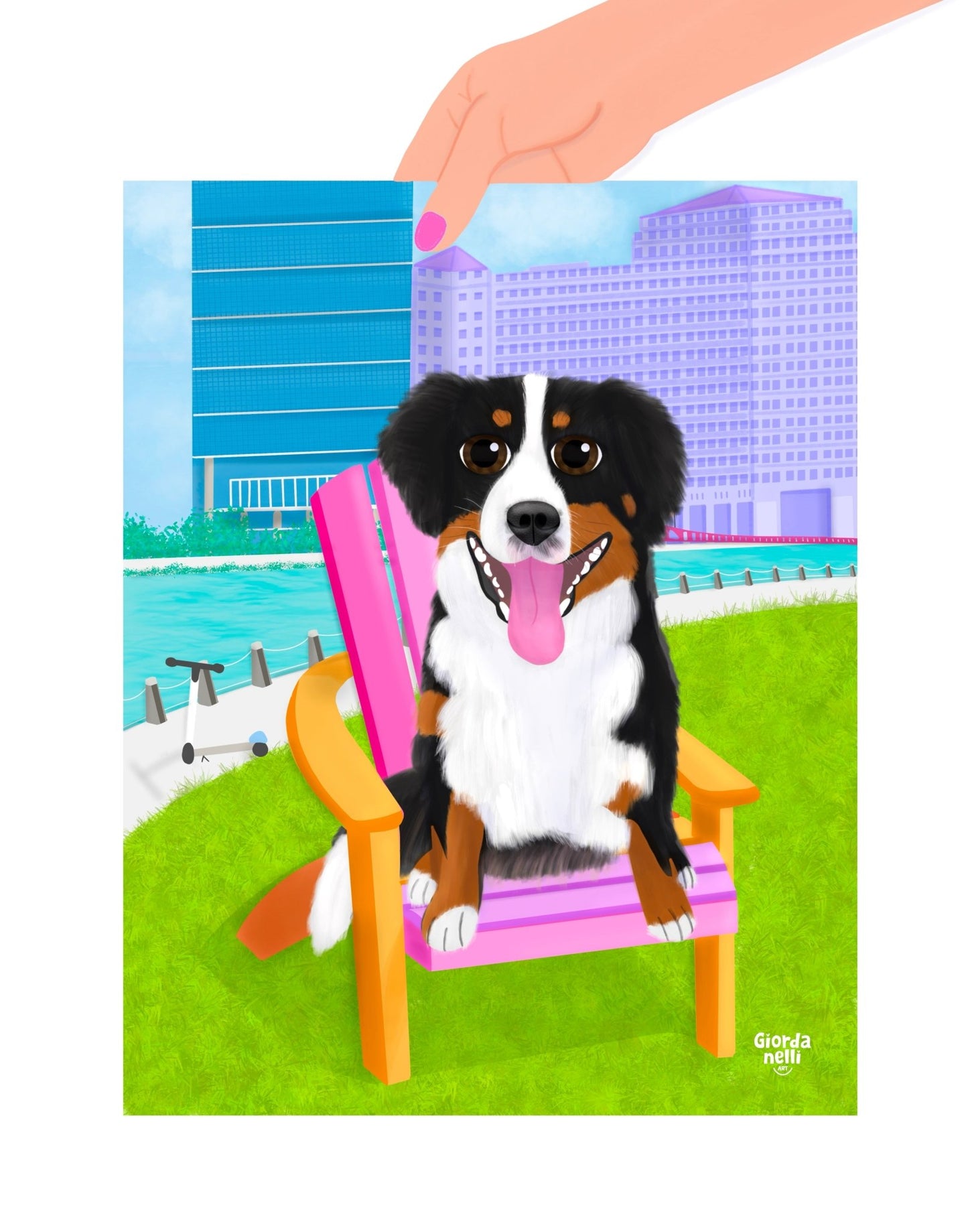 Chicago Dogs - Sit & Stay: Summer Edition (Limited Release) - Giordanelli Art
