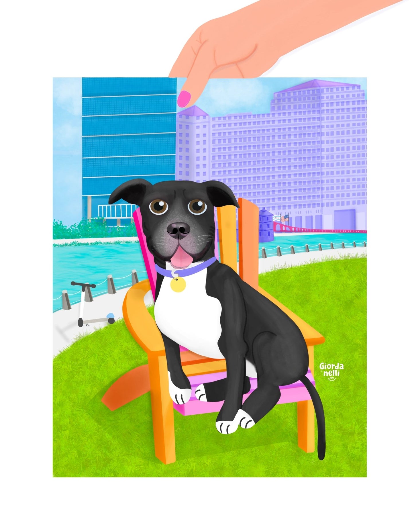 Chicago Dogs - Sit & Stay: Summer Edition (Limited Release) - Giordanelli Art