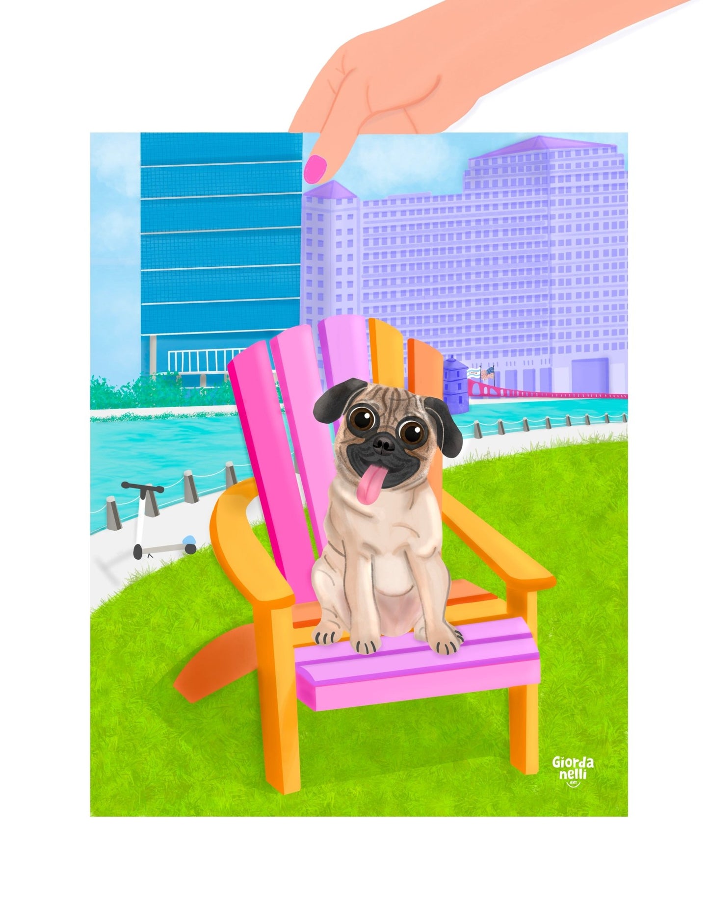 Chicago Dogs - Sit & Stay: Summer Edition (Limited Release) - Giordanelli Art