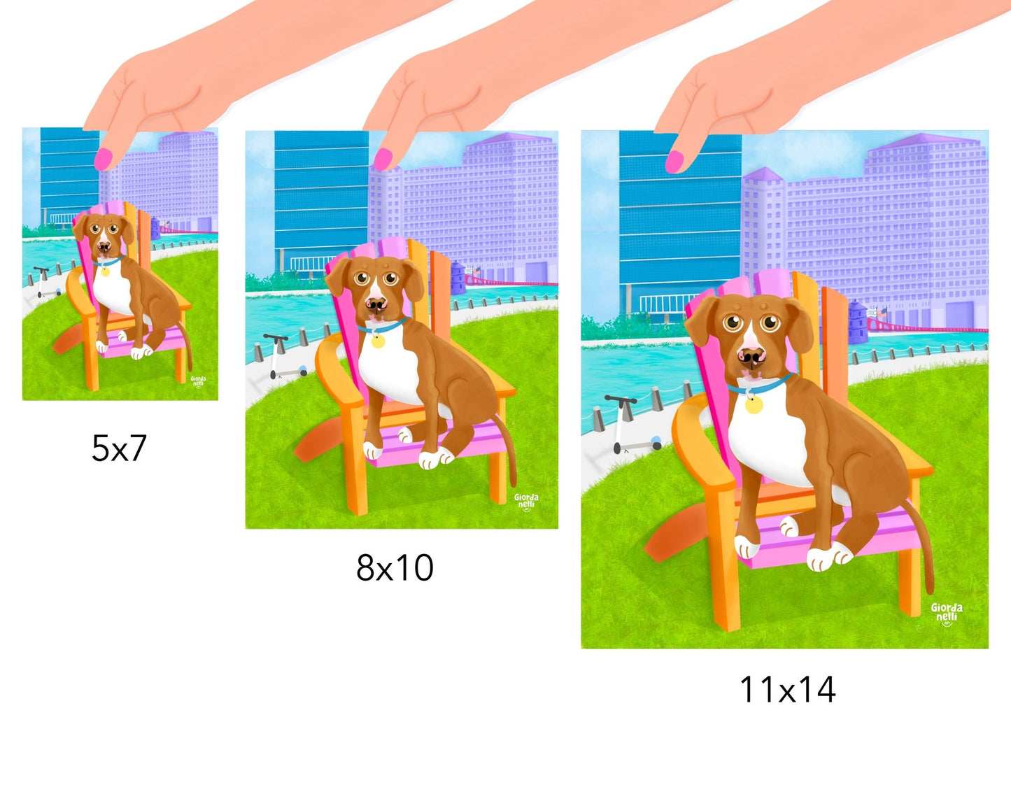 Chicago Dogs - Sit & Stay: Summer Edition (Limited Release) - Giordanelli Art