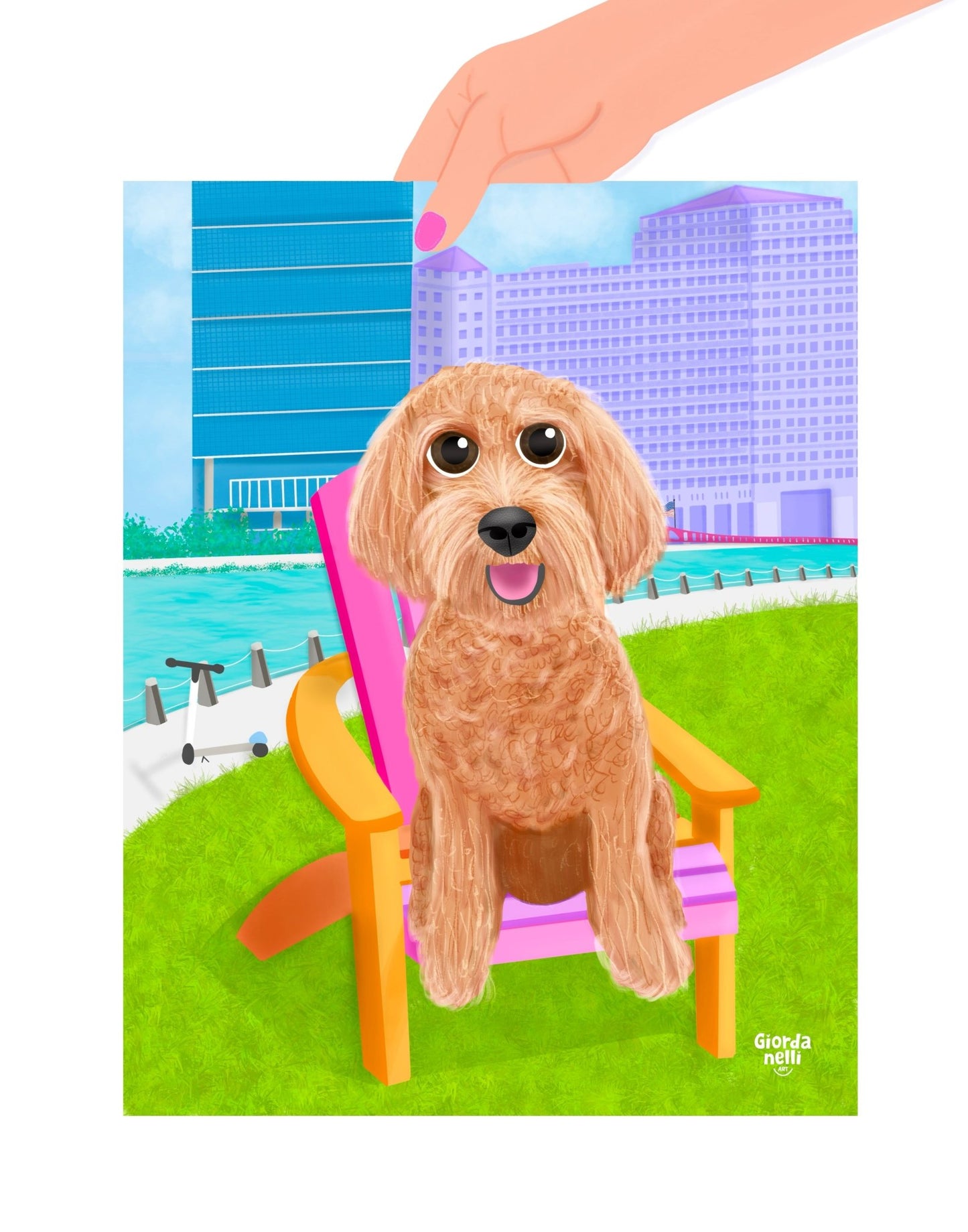 Chicago Dogs - Sit & Stay: Summer Edition (Limited Release) - Giordanelli Art