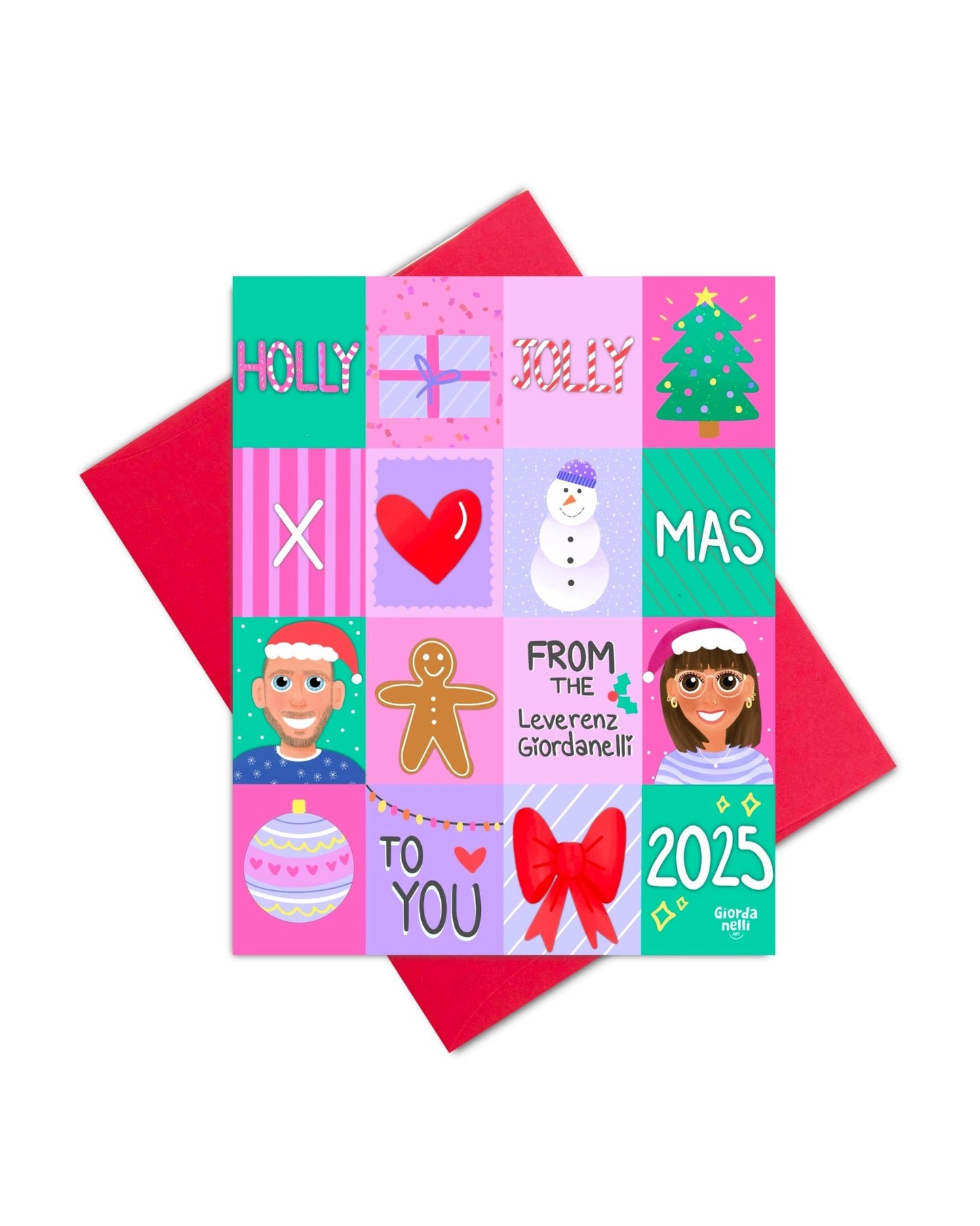 Christmas Custom Duo Illustration Bundle (1 Print + 5 Cards) - LIMITED EDITION - Giordanelli Art