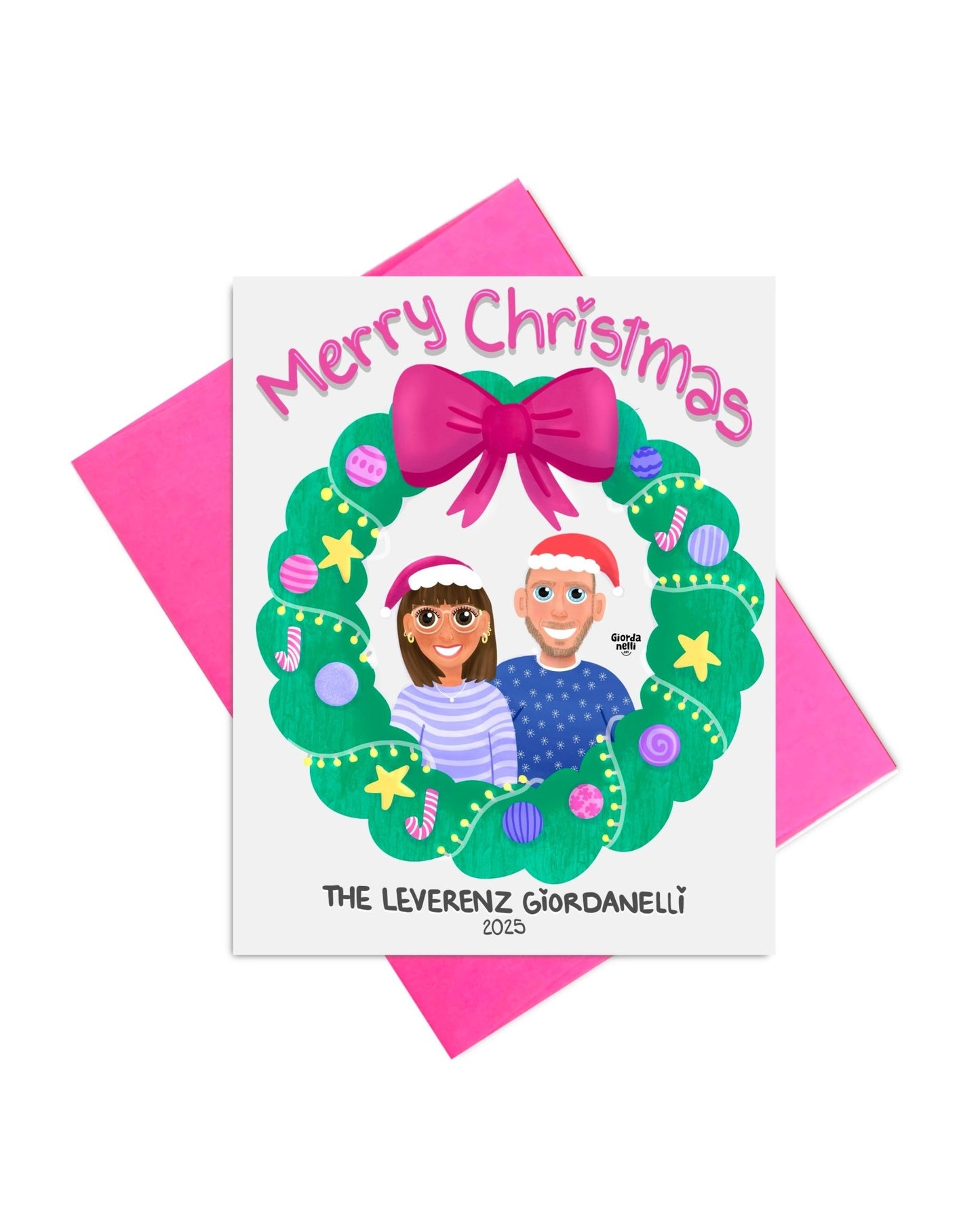 Christmas Custom Duo Illustration Bundle (1 Print + 5 Cards) - LIMITED EDITION - Giordanelli Art