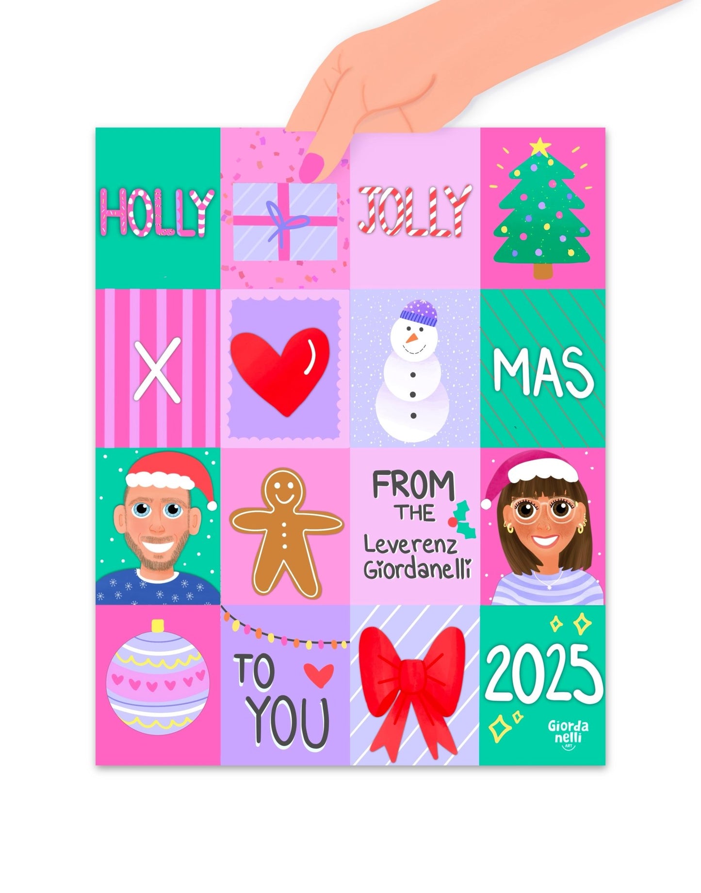 Christmas Custom Duo Illustration Bundle (1 Print + 5 Cards) - LIMITED EDITION - Giordanelli Art