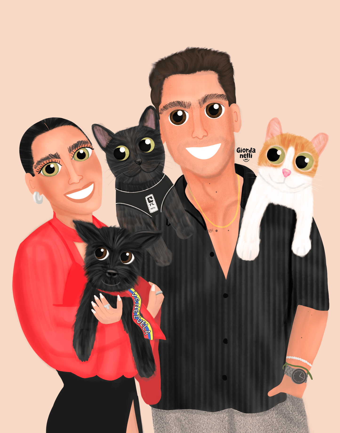 Family Illustration - Giordanelli Art
