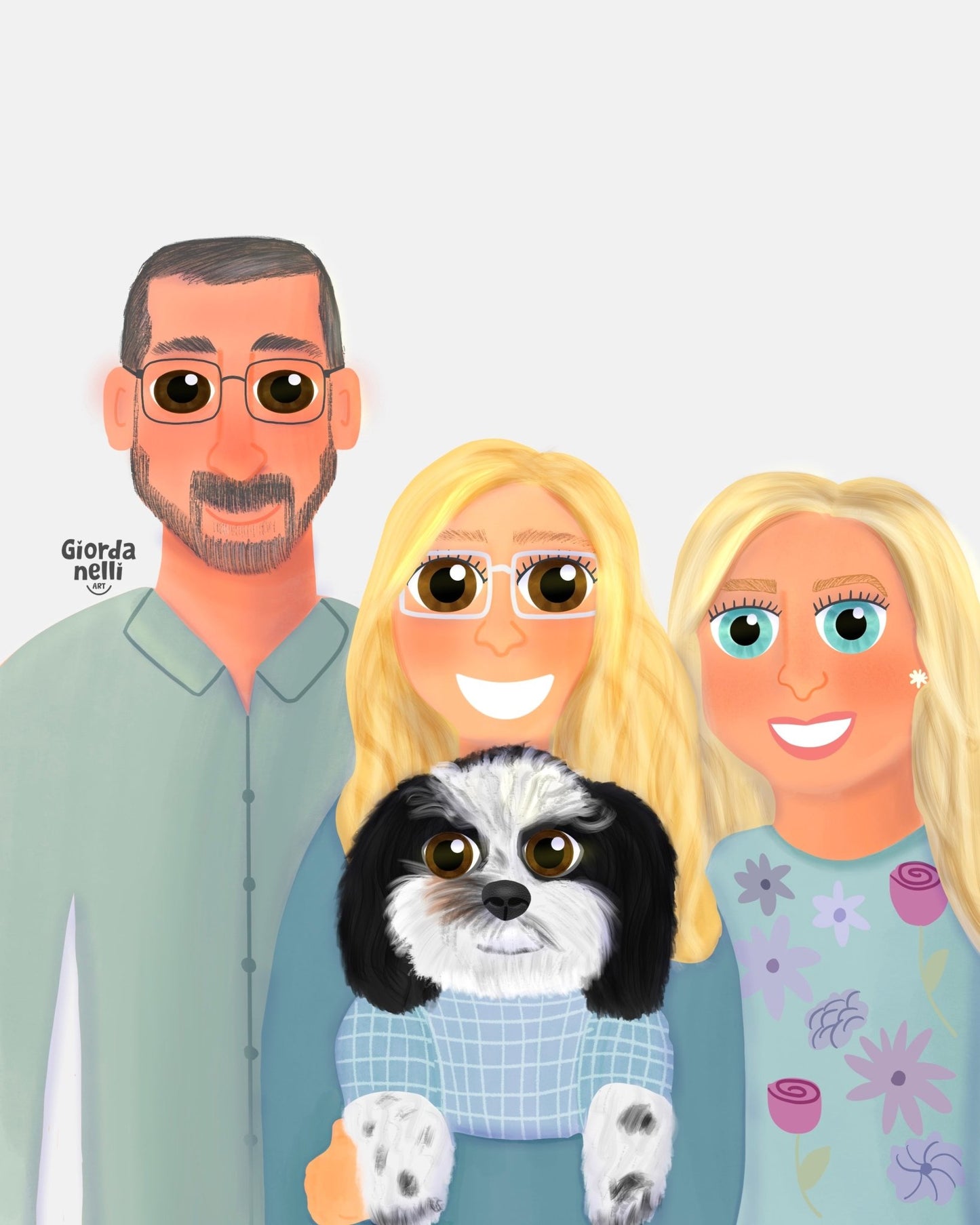 Family Illustration - Giordanelli Art