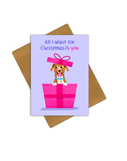 All I Want is YOU Christmas Card - Large - Giordanelli Art