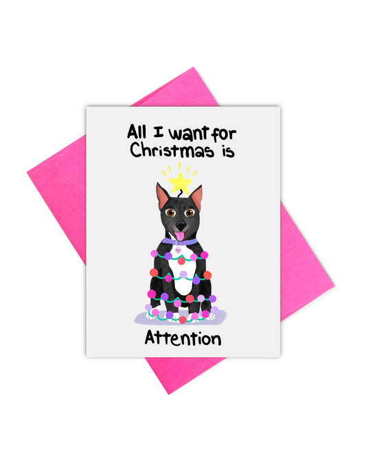Attention Seeker Christmas Card - Giordanelli Art
