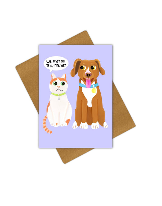 Cat Phishing Greeting Card - Giordanelli Art