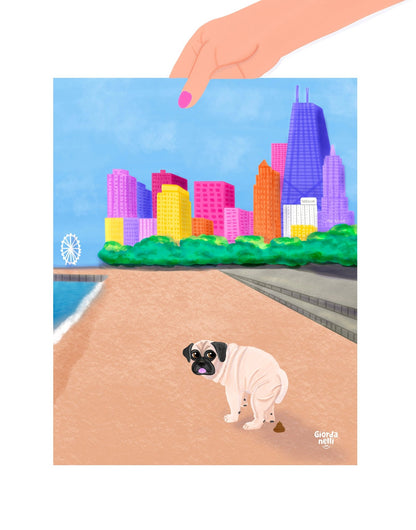 Chicago Dogs - O.G.: Oak Street Beach - Giordanelli Art