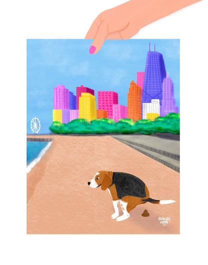 Chicago Dogs - O.G.: Oak Street Beach - Giordanelli Art