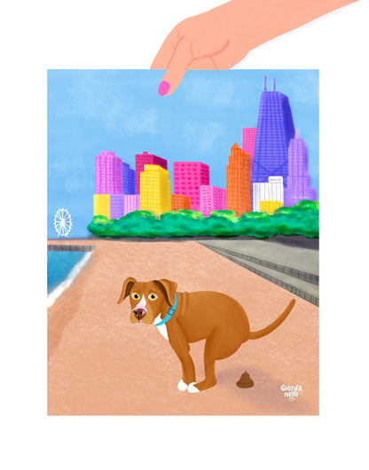 Chicago Dogs - O.G.: Oak Street Beach - Giordanelli Art