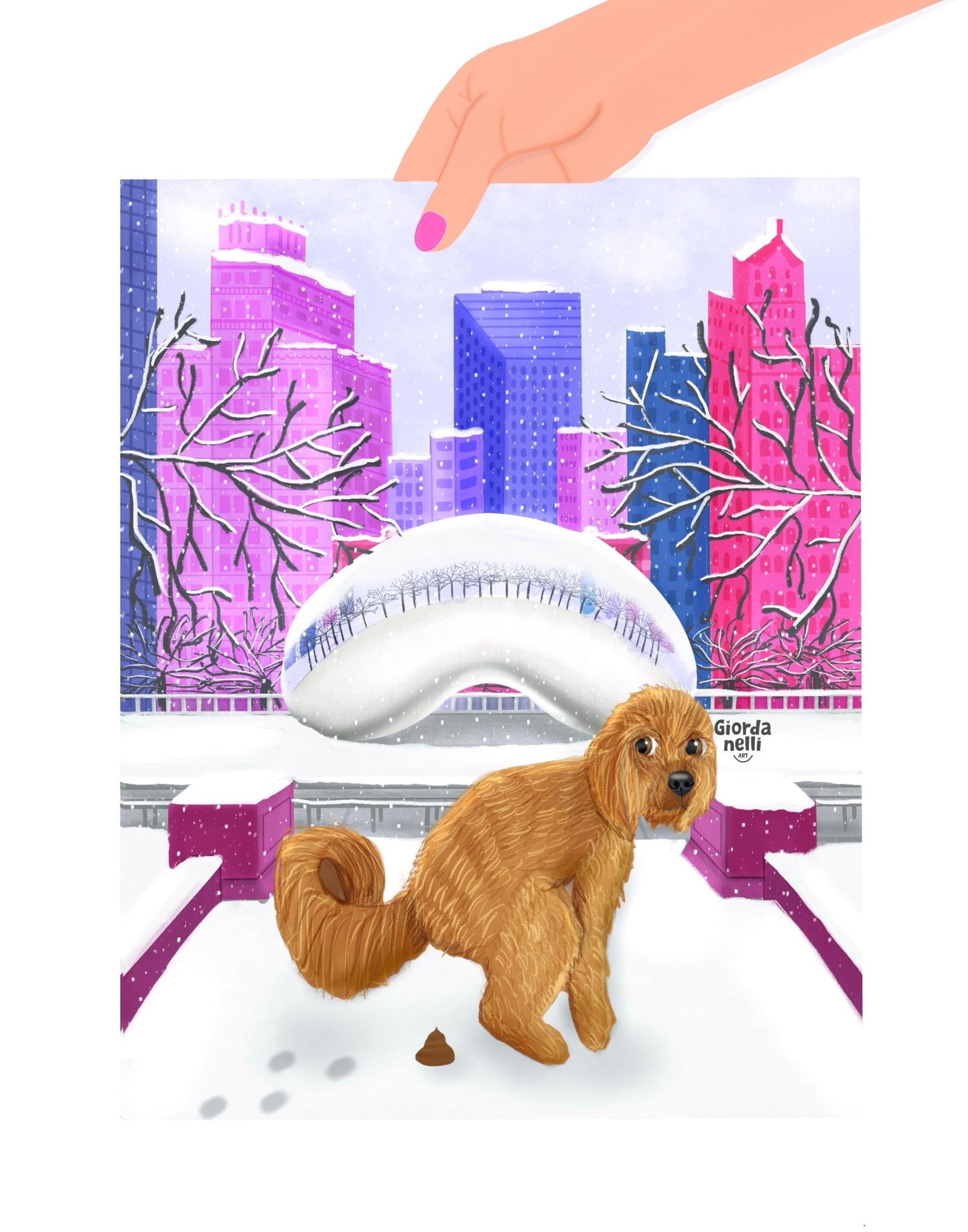 Chicago Dogs - O.G.: The Bean (Winter edition) - Giordanelli Art