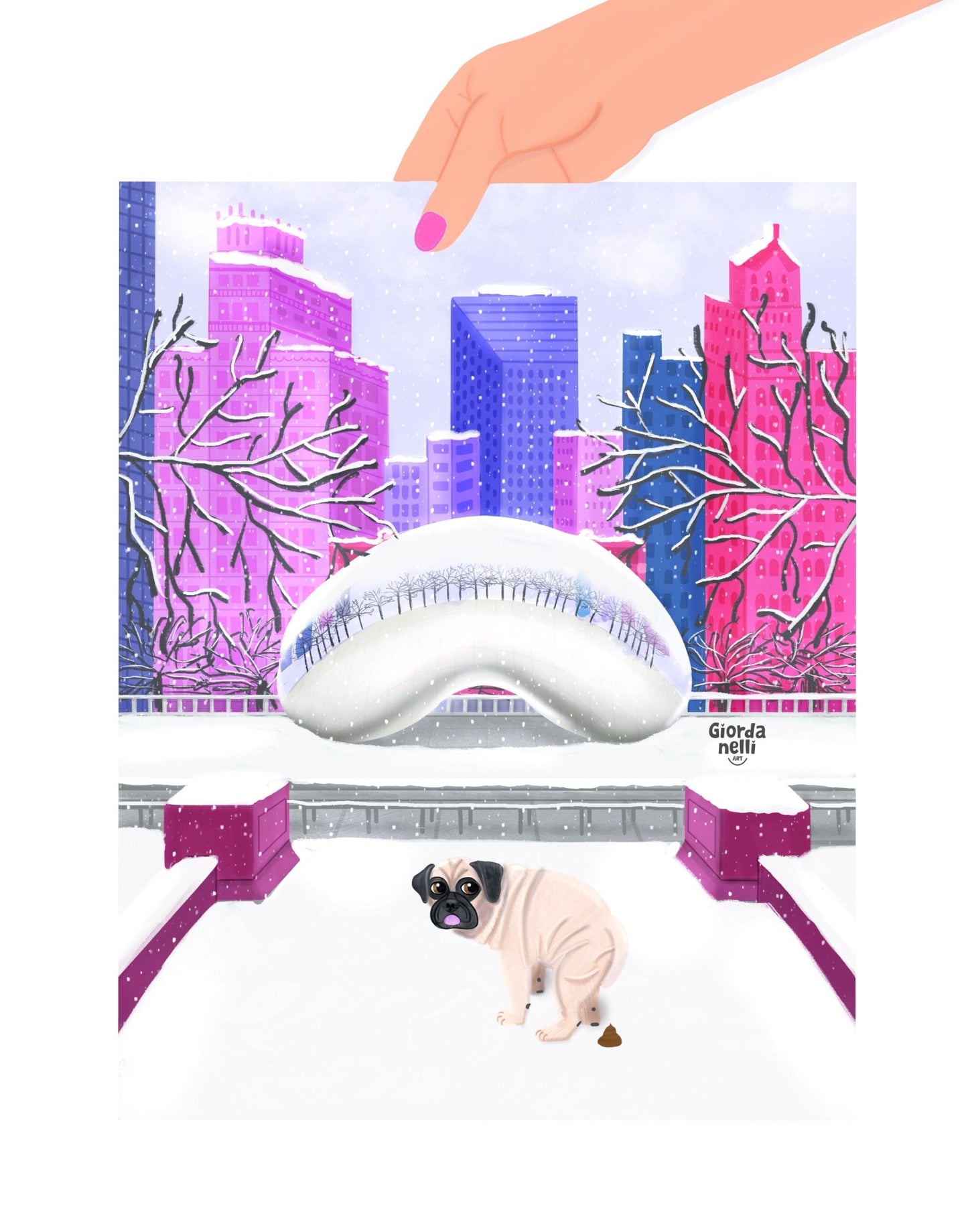 Chicago Dogs - O.G.: The Bean (Winter edition) - Giordanelli Art