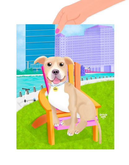 Chicago Dogs - Sit & Stay: Summer Edition (Limited Release) - Giordanelli Art
