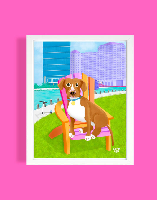 Chicago Dogs - Sit & Stay: Summer Edition (Limited Release) - Giordanelli Art