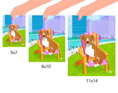 Chicago Dogs - Sit & Stay: Summer Edition (Limited Release) - Giordanelli Art