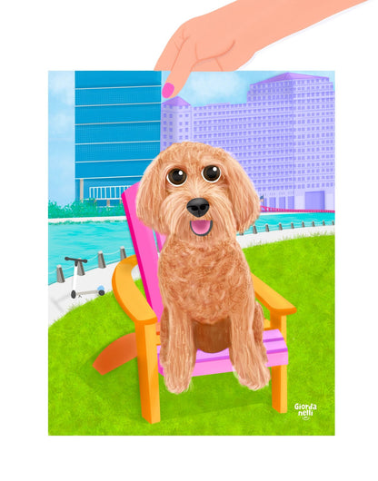 Chicago Dogs - Sit & Stay: Summer Edition (Limited Release) - Giordanelli Art