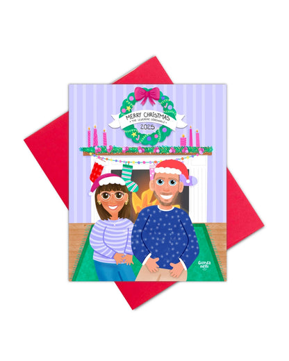 Christmas Custom Duo Illustration Bundle (1 Print + 5 Cards) - LIMITED EDITION - Giordanelli Art