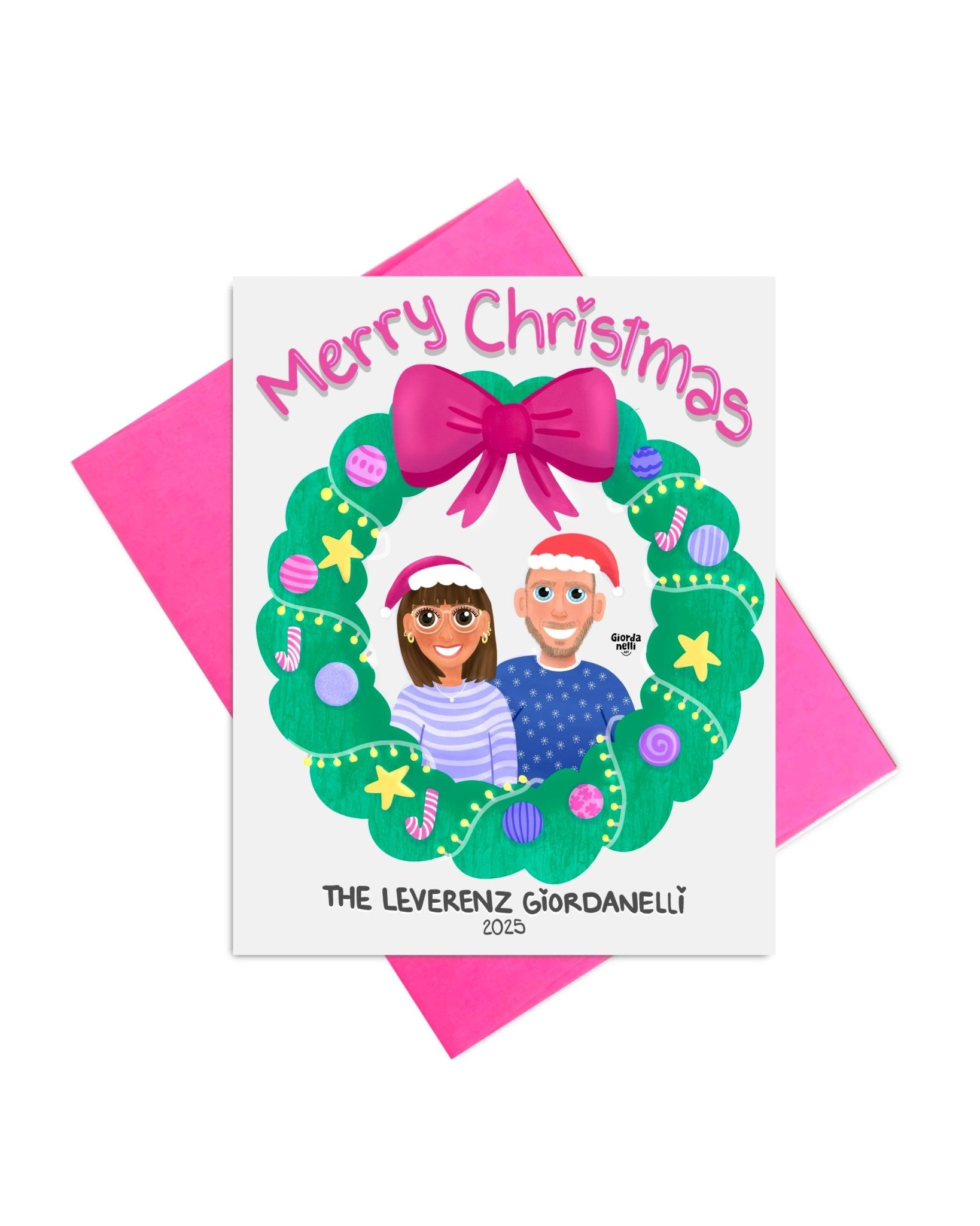 Christmas Custom Duo Illustration Bundle (1 Print + 5 Cards) - LIMITED EDITION - Giordanelli Art