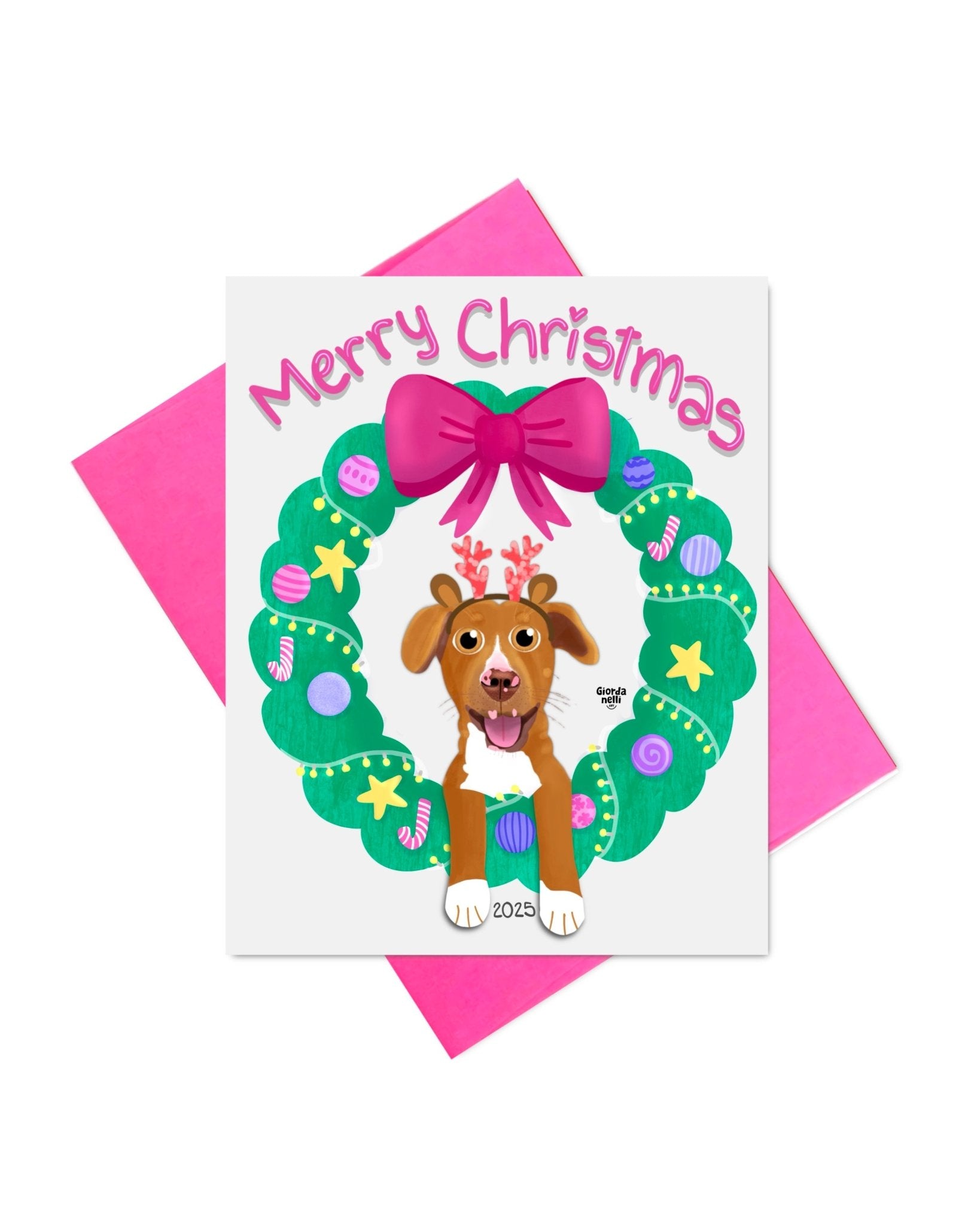 Christmas Custom Pet Illustration Bundle (1 Print + 5 Cards) - LIMITED EDITION - Giordanelli Art