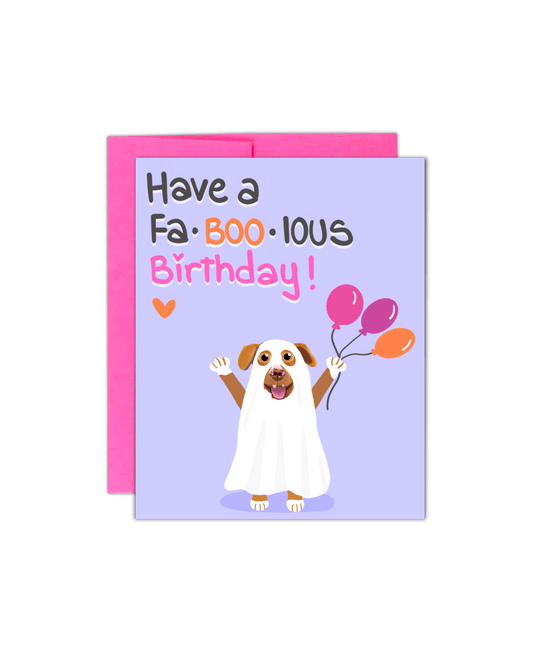 FaBOOlous Birthday Card - Giordanelli Art