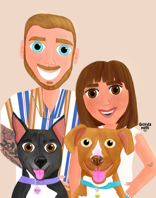 Family Illustration - Giordanelli Art