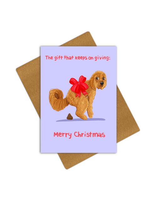 Gift that Keeps On Giving Christmas Card - Large - Giordanelli Art