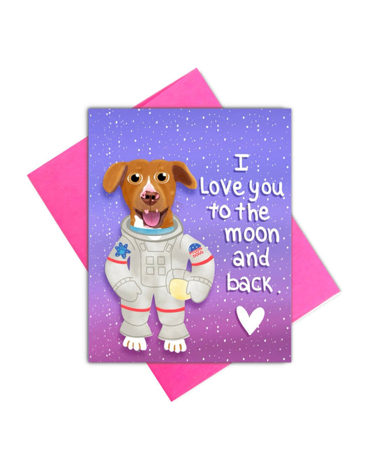 Love You to the Moon and Back Card - Giordanelli Art