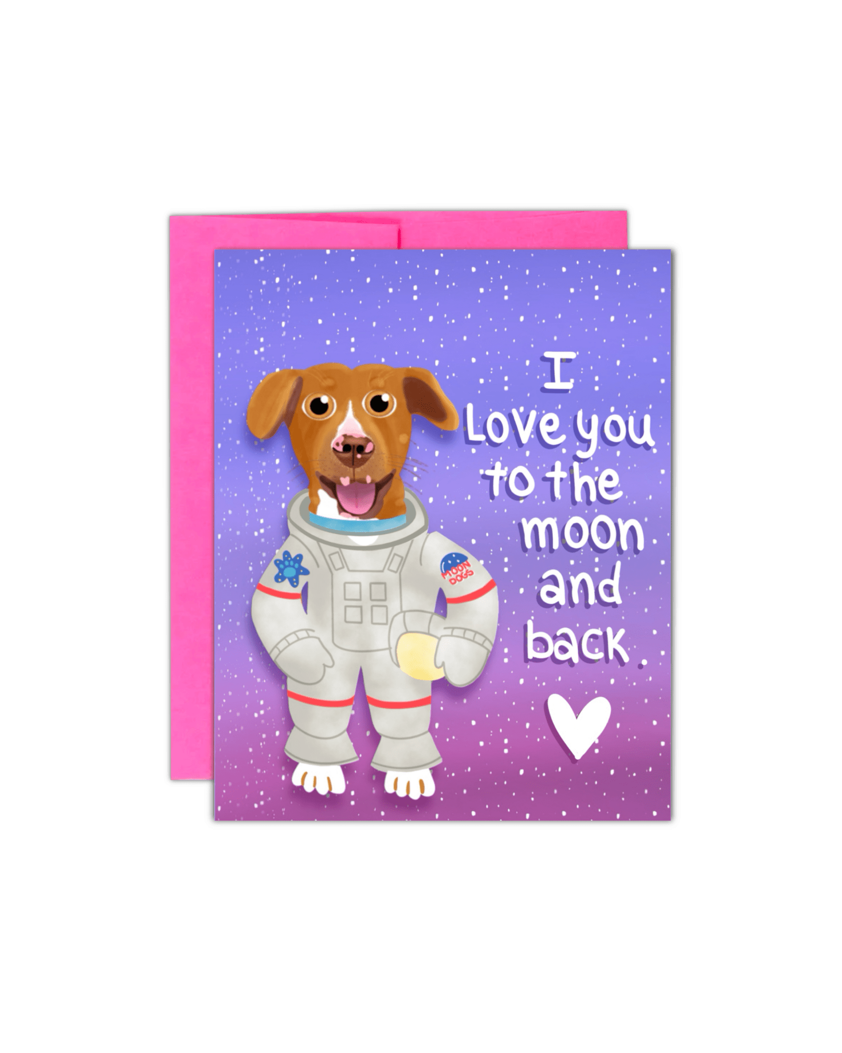 Love You to the Moon and Back Card - Giordanelli Art