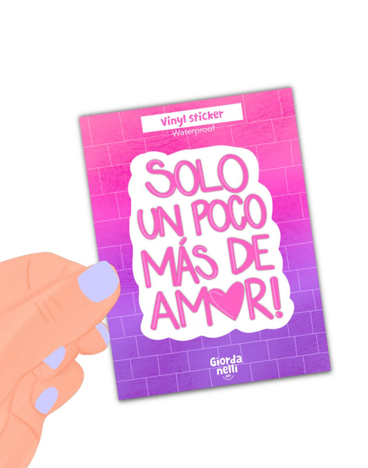 Mas Amor (More Love) Sticker - Giordanelli Art