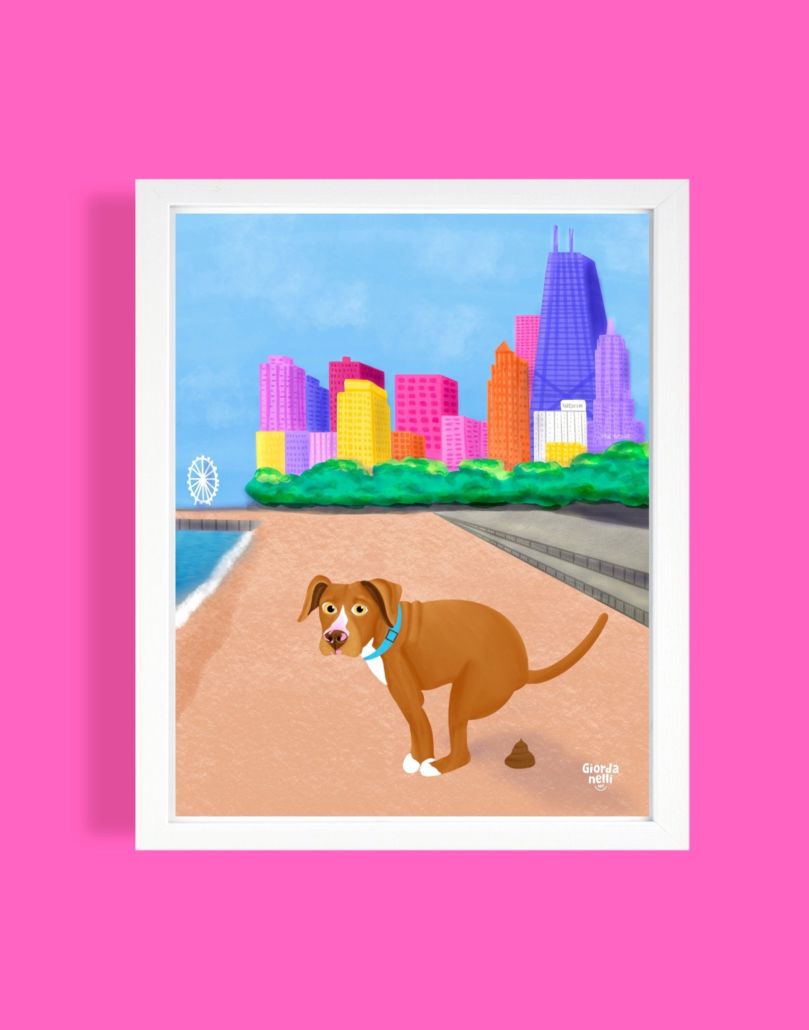 Oak Street Beach - Chicago Dogs Collection - Giordanelli Art
