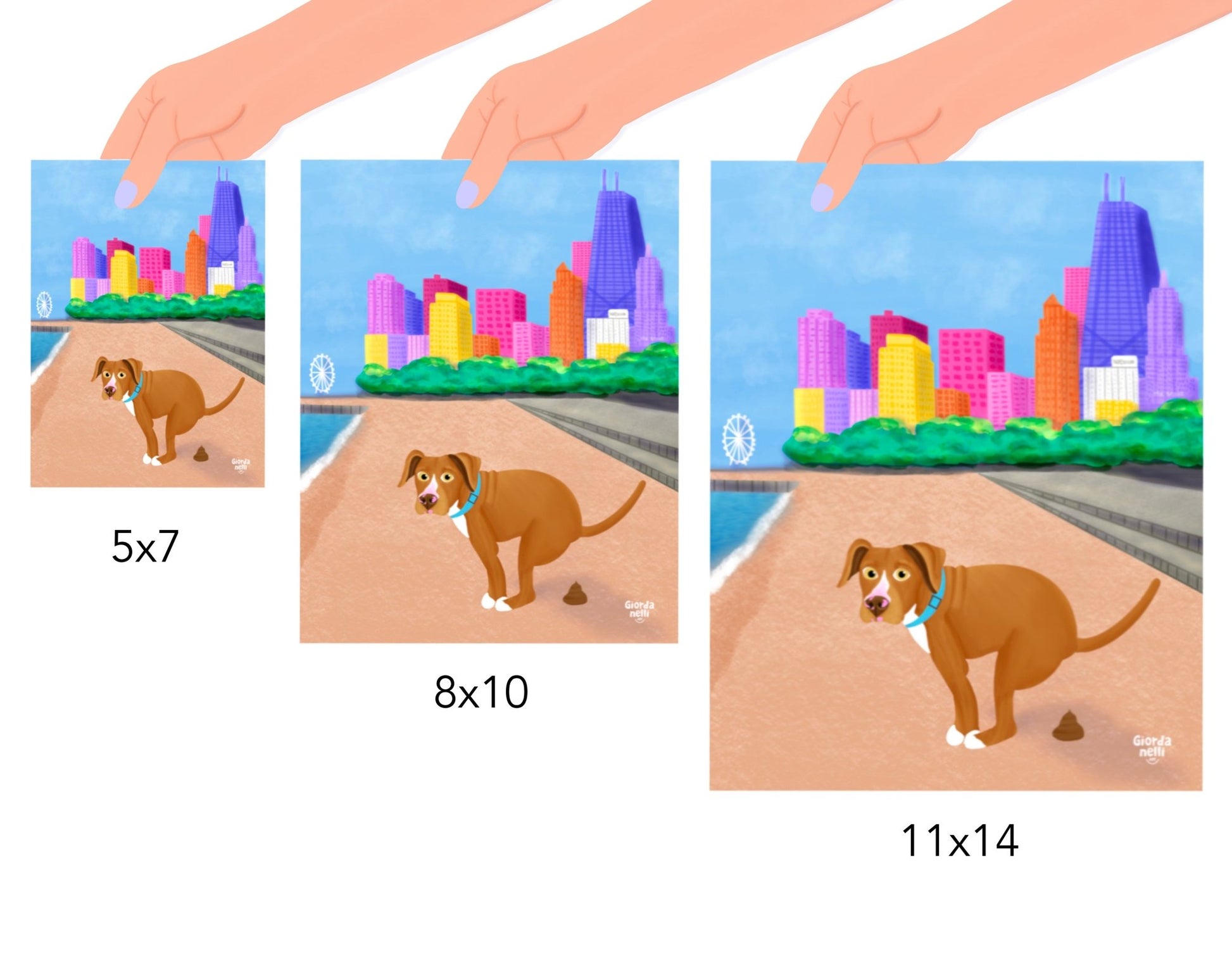 Oak Street Beach - Chicago Dogs Collection - Giordanelli Art