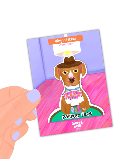 Pawker Face Sticker - Giordanelli Art