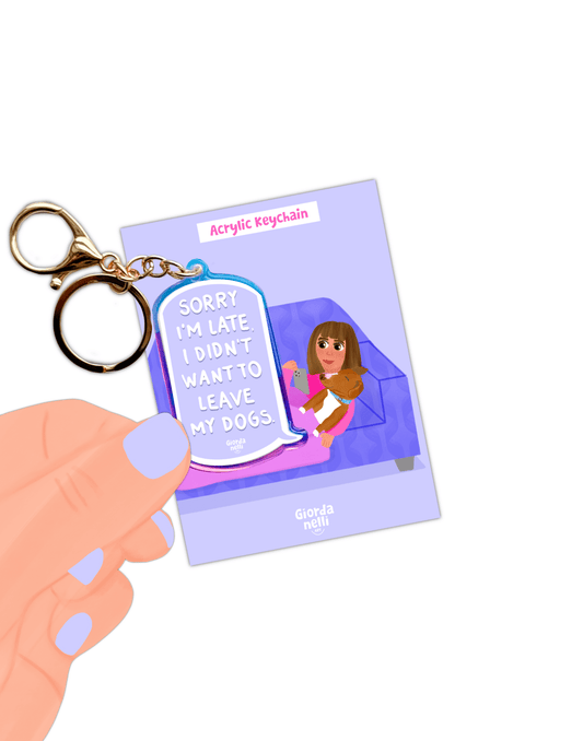 Sorry I'm Late Keychain - Giordanelli Art