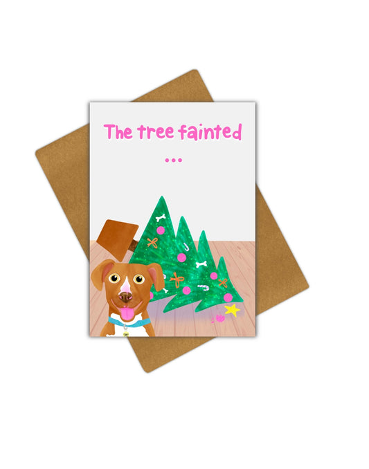 Tree fainted Christmas Card - Large - Giordanelli Art