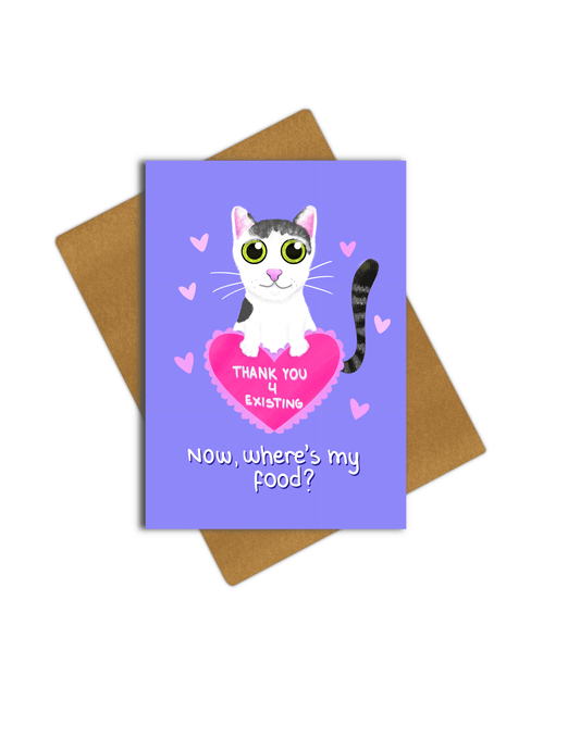Where's My Food Greeting Card - Giordanelli Art