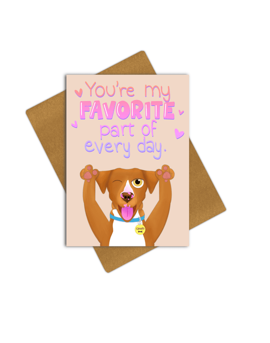 You are My Favorite Part Greeting Card - Giordanelli Art